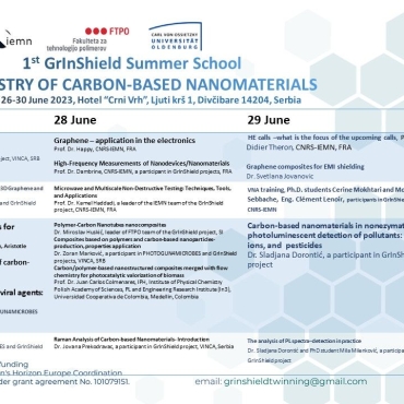 CALL for the 1st Summer school of carbon based nanomaterials
